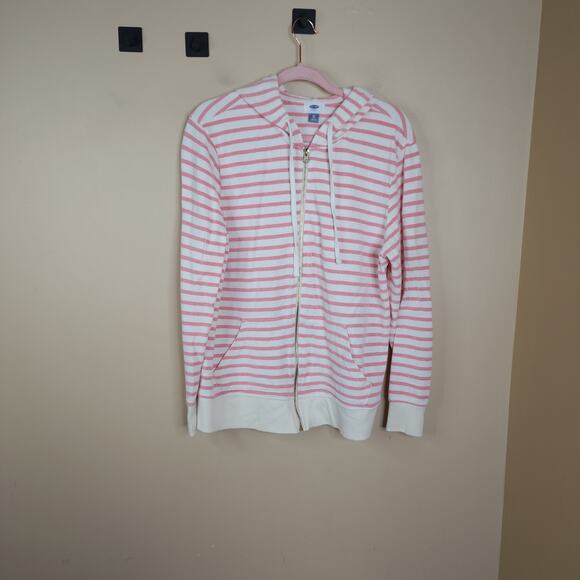 Old Navy Jackets & Blazers - Old Navy Full Zip Striped Hooded Sweatshirt Size XL